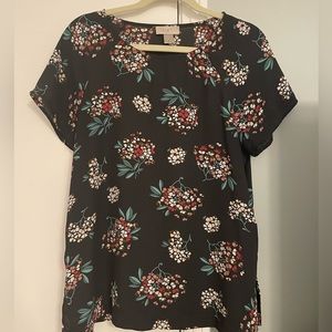 Loft floral short sleeve top